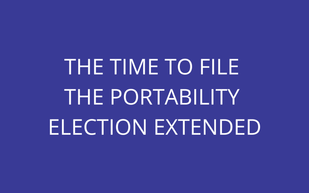 The Time to File the Portability Election Extended to Five Years